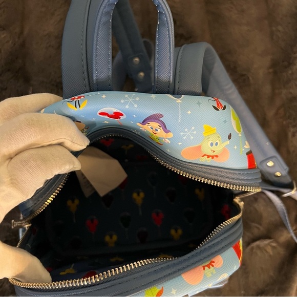DISNEY+LOUNGEFLY Character Mini Backpack – Blue, 10.5” x 9”, New Without Tags - Picture 7 of 10